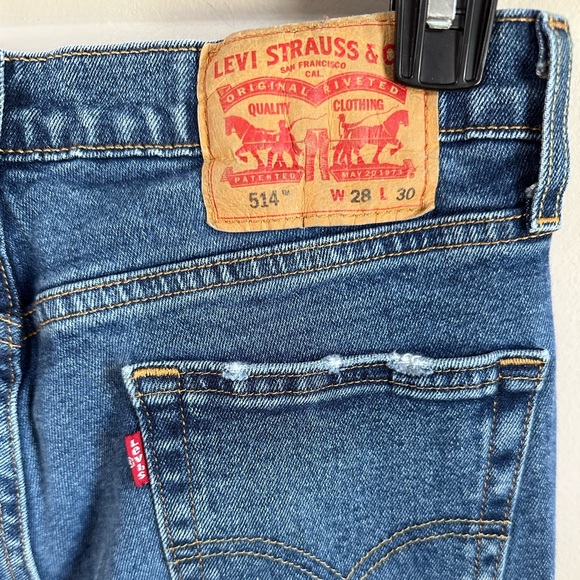 514 Levi’s Straight leg Denim Jeans Medium wash size 28x30 - Picture 3 of 9